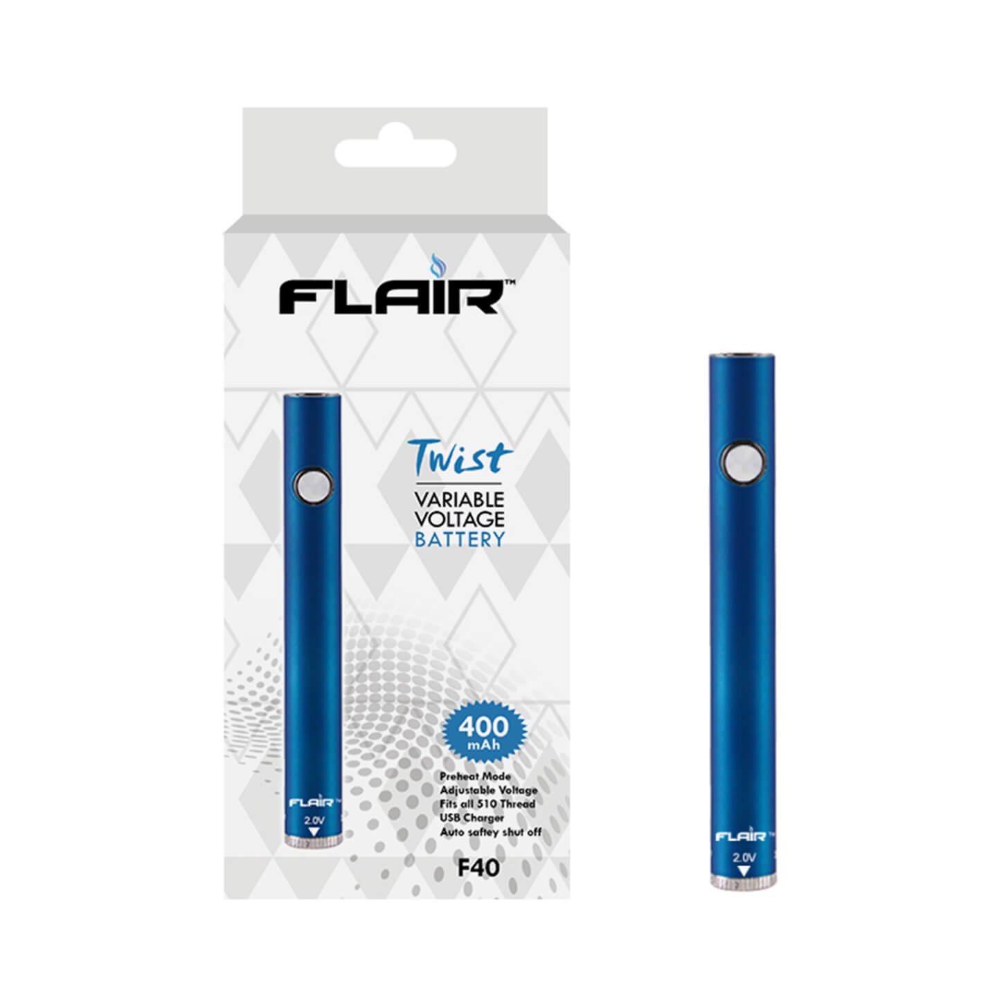 Flair Twist variable voltage battery 400mah(Blue) F40
