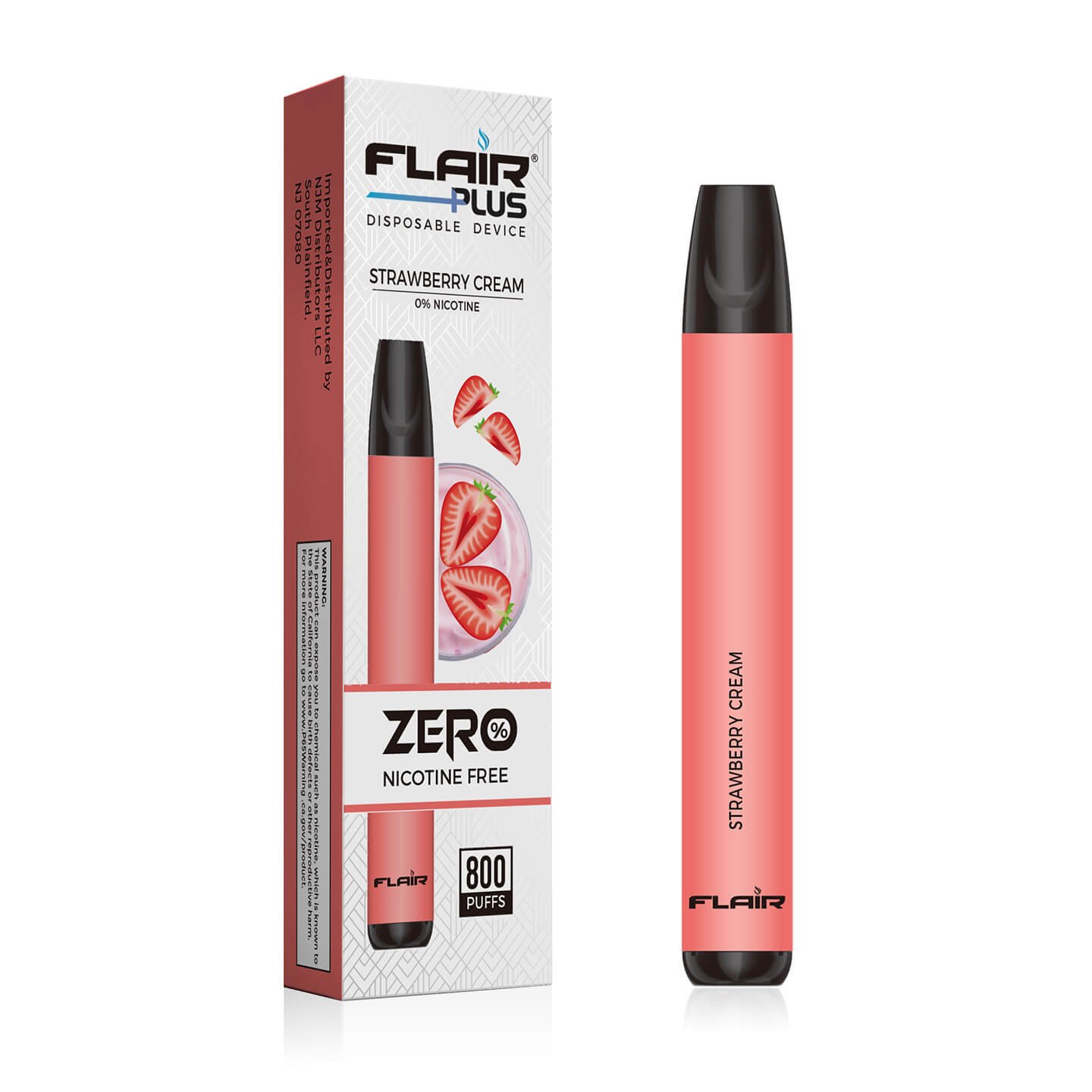 Flair Plus Disposable Devices Zero Nicotine (Strawberry Cream)