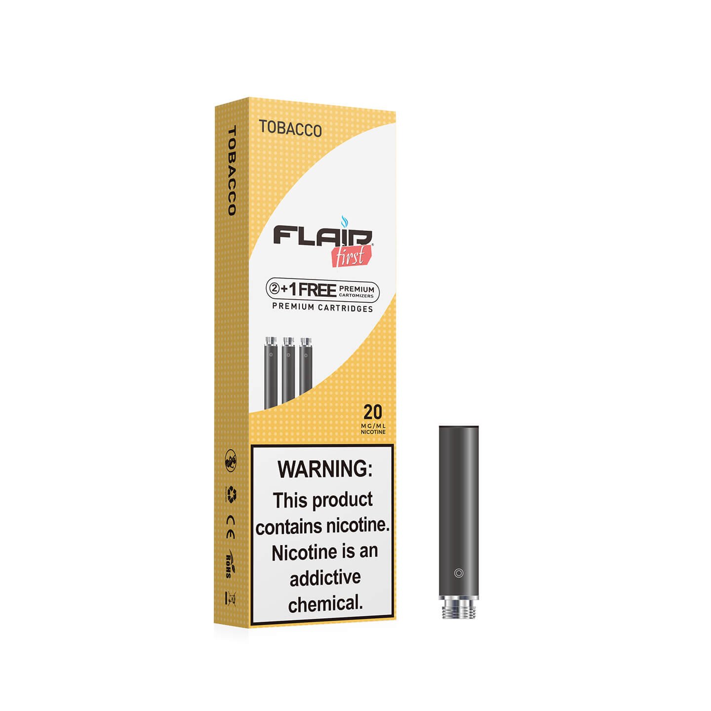 Flair E-cig Refills - Cartomizers (20 Mg Tobacco)