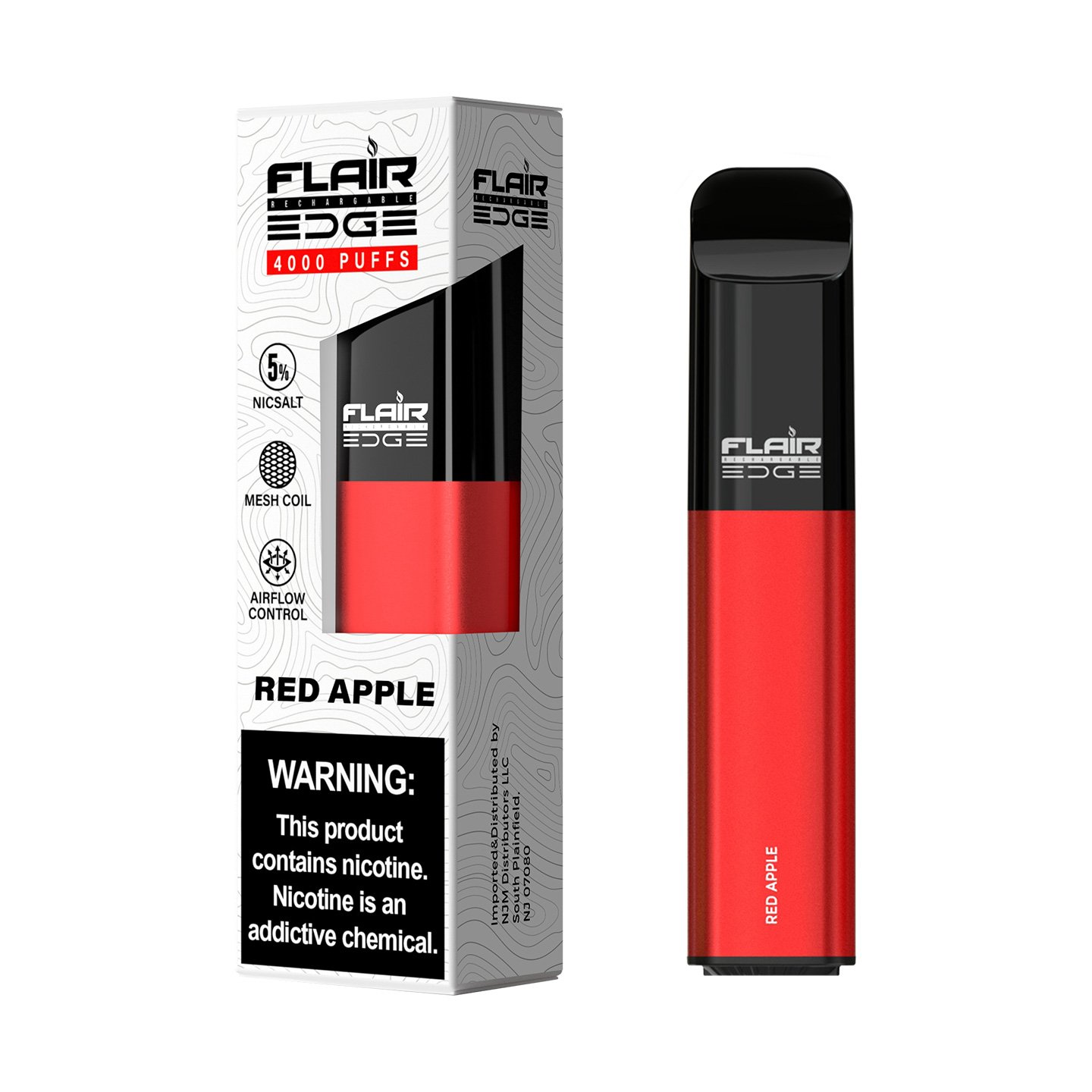 Flair Edge Rechargeable Disposable Devices (Red Apple - 4000 Puffs)