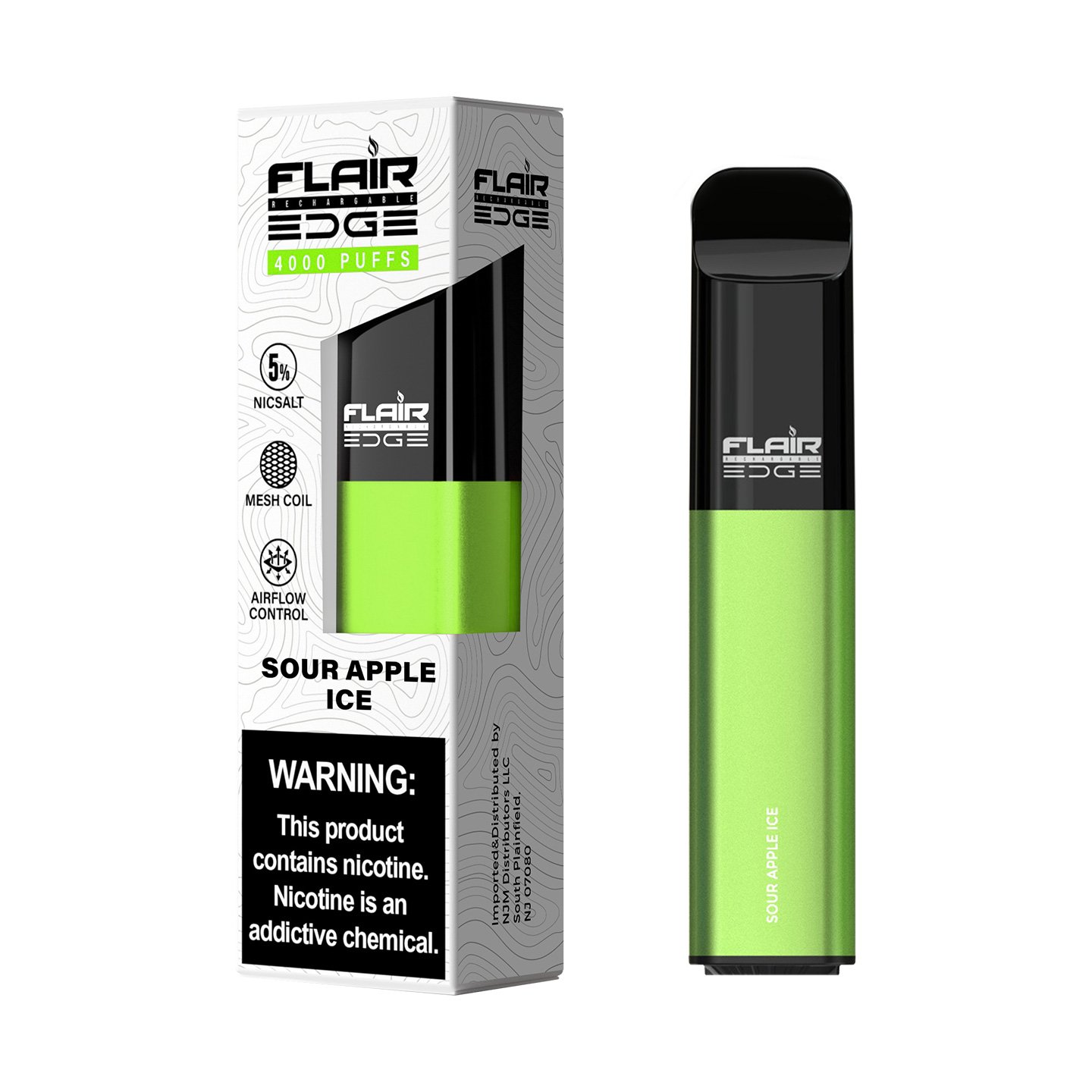Flair Edge Rechargeable Disposable Devices (Sour Apple - 4000 Puffs)