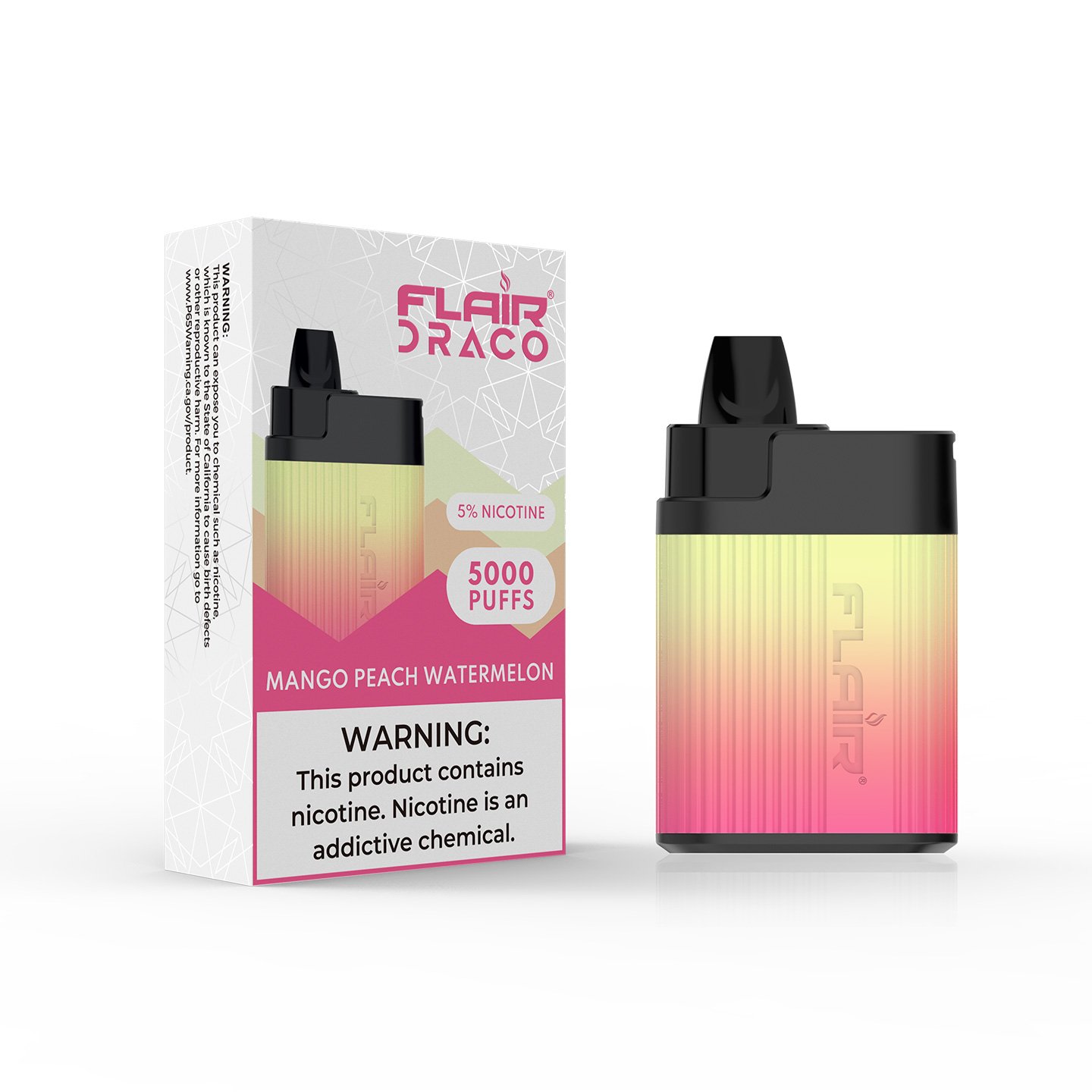 Flair Draco Disposable Device (Mango Peach Watermelon - 5000 Puffs)