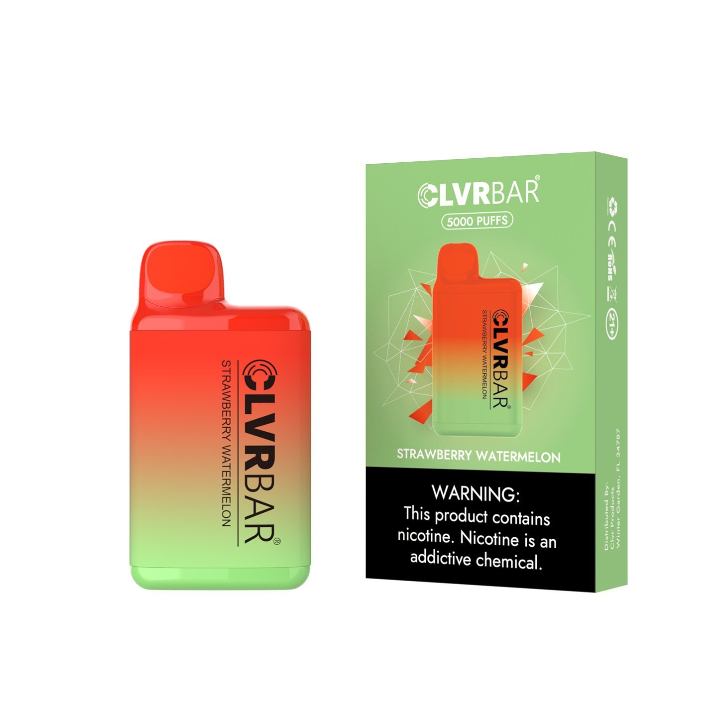 CLVRBAR Disposable Device (Strawberry Watermelon - 5000 Puffs)