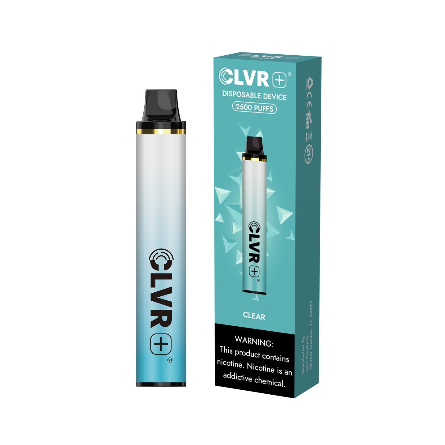 CLVRPlus Disposable Device (Clear- 2500 Puffs)