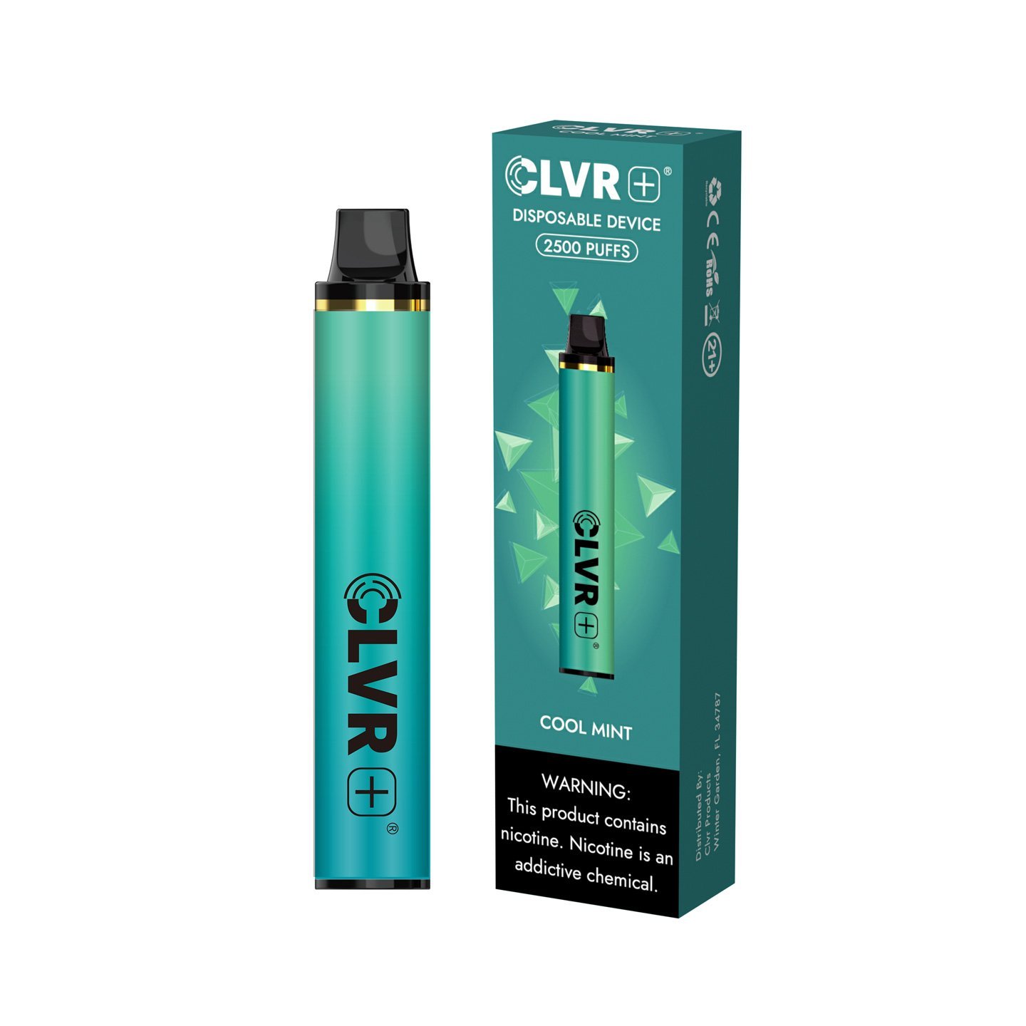 CLVRPlus Disposable Device (Cool Mint- 2500 Puffs)