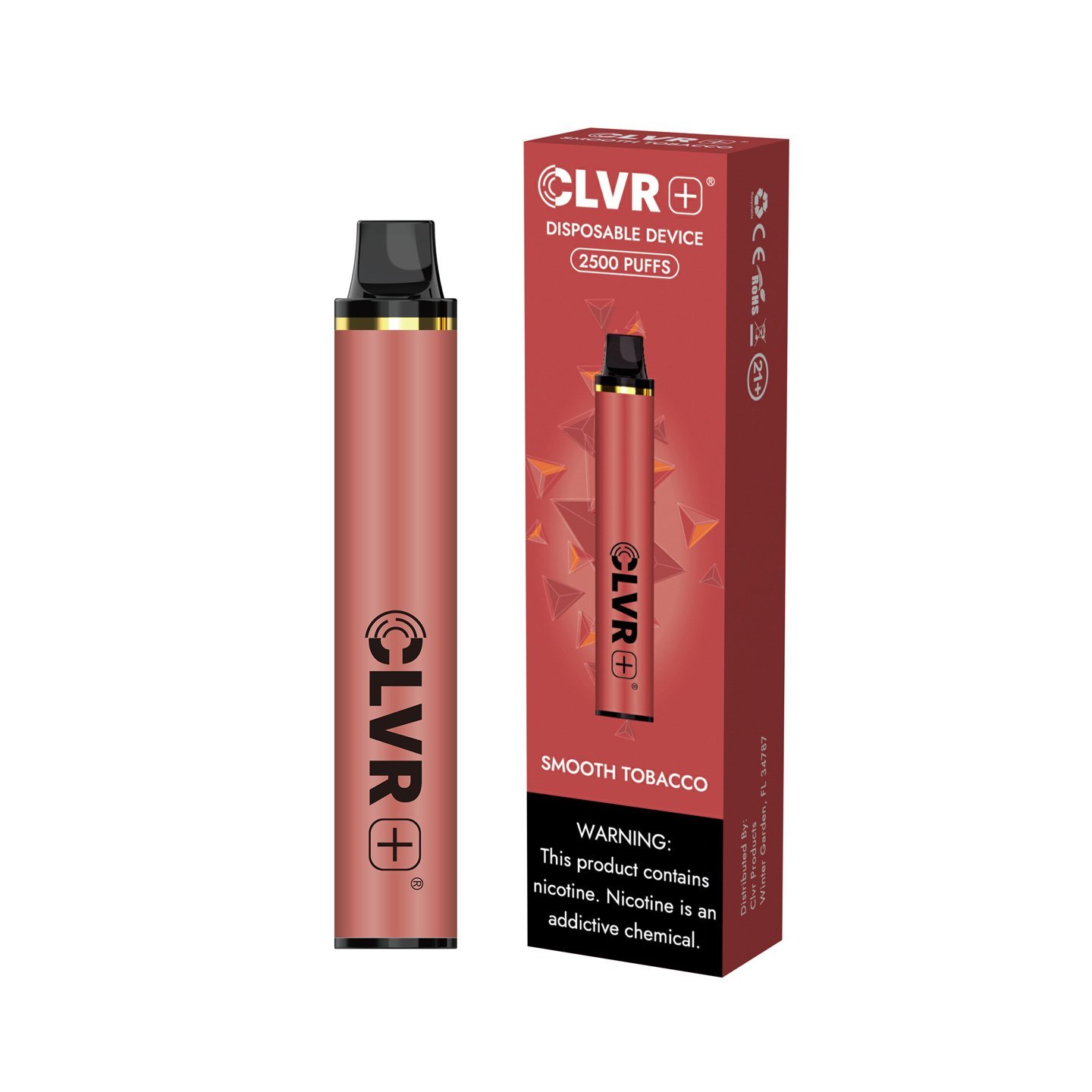 CLVRPlus Disposable Device (Smooth Tobacco- 2500 Puffs)