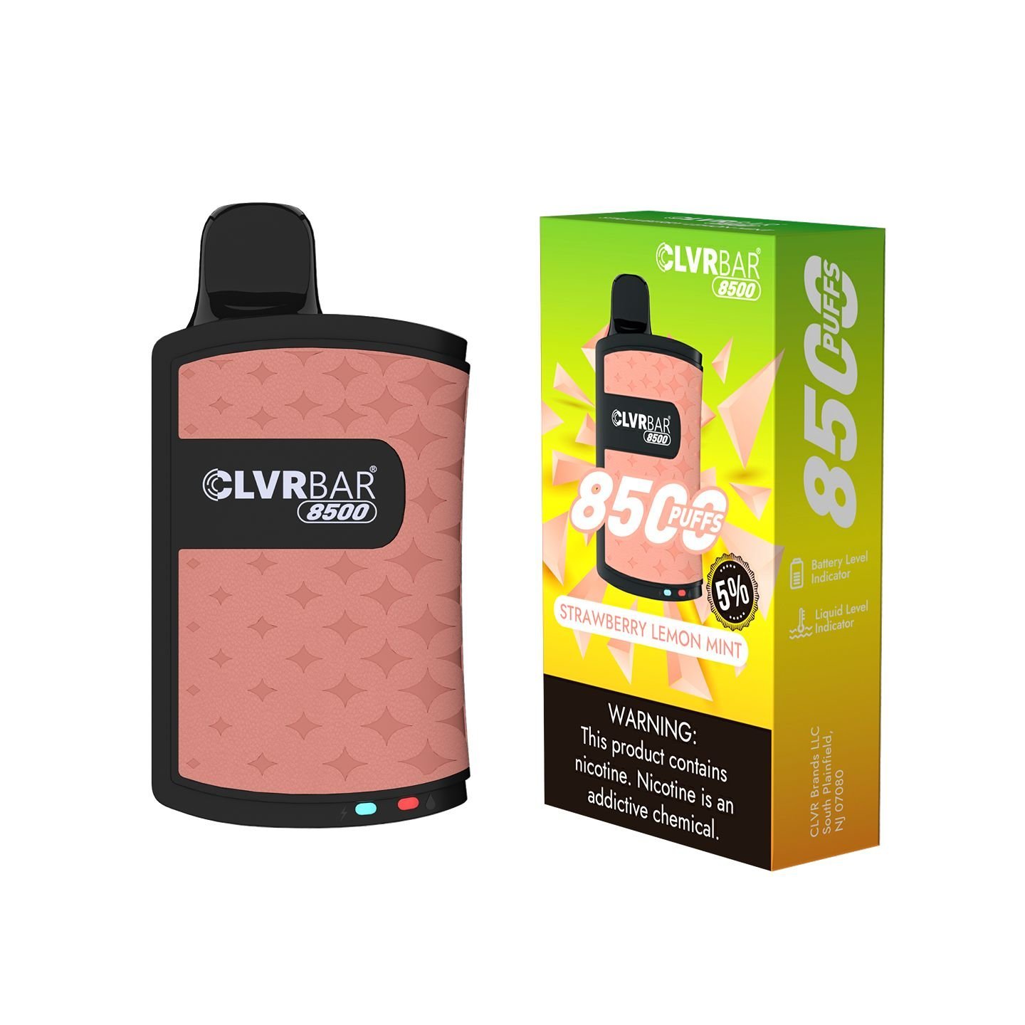 CLVRBAR disposable device 8500 Puffs- Strawberry Lemon Mint