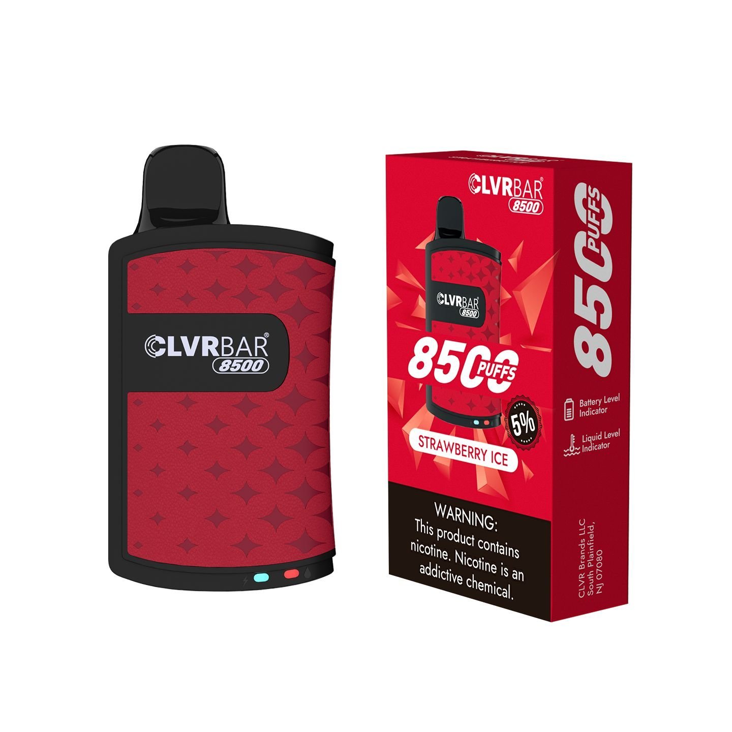 CLVRBAR disposable device 8500 Puffs- Strawberry Ice