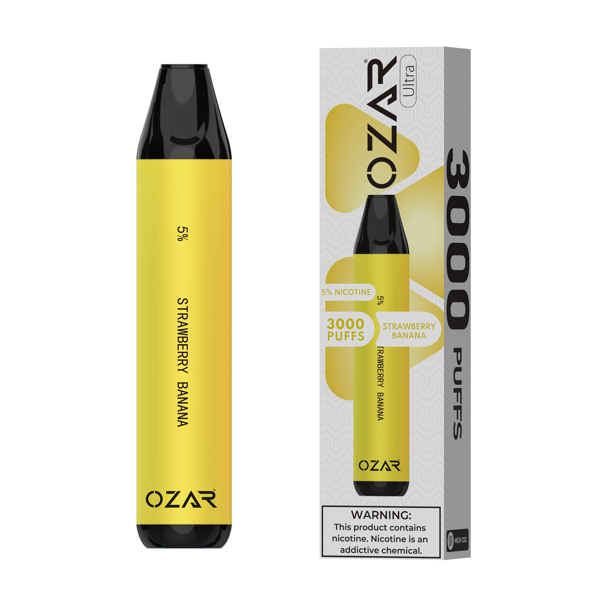 Ozar Ultra Disposable Vape Strawberry Banana 3000 Puffs