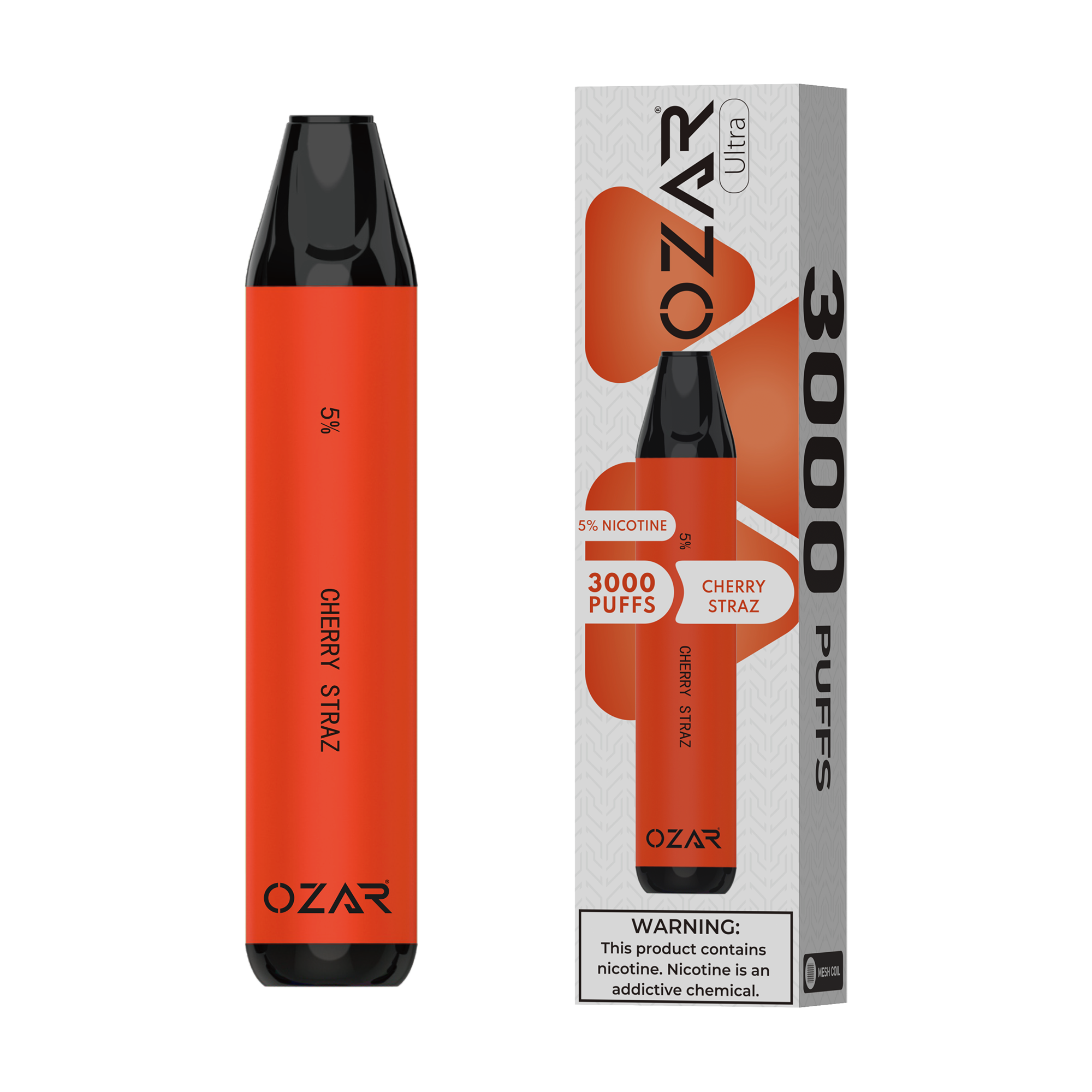 Ozar Ultra Disposable Vape Cherry Straz 3000 Puffs