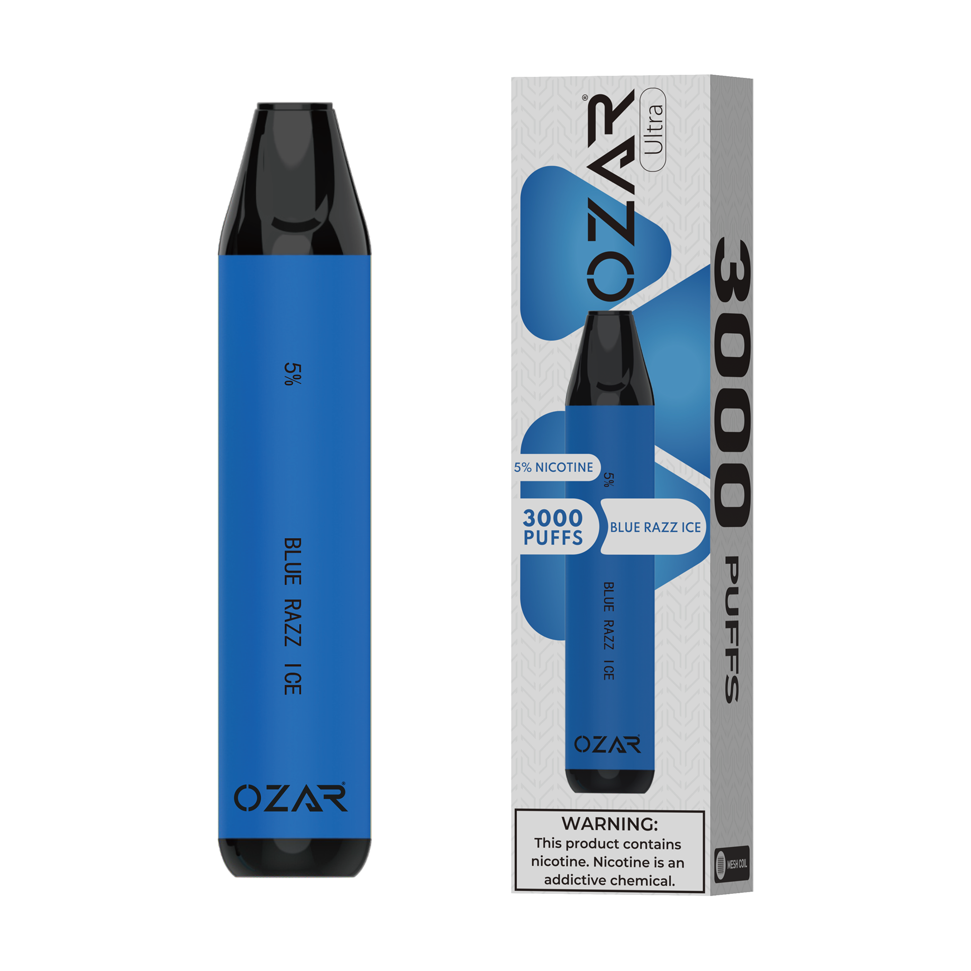 Ozar Ultra Disposable Vape Blue Razz Ice 3000 Puffs